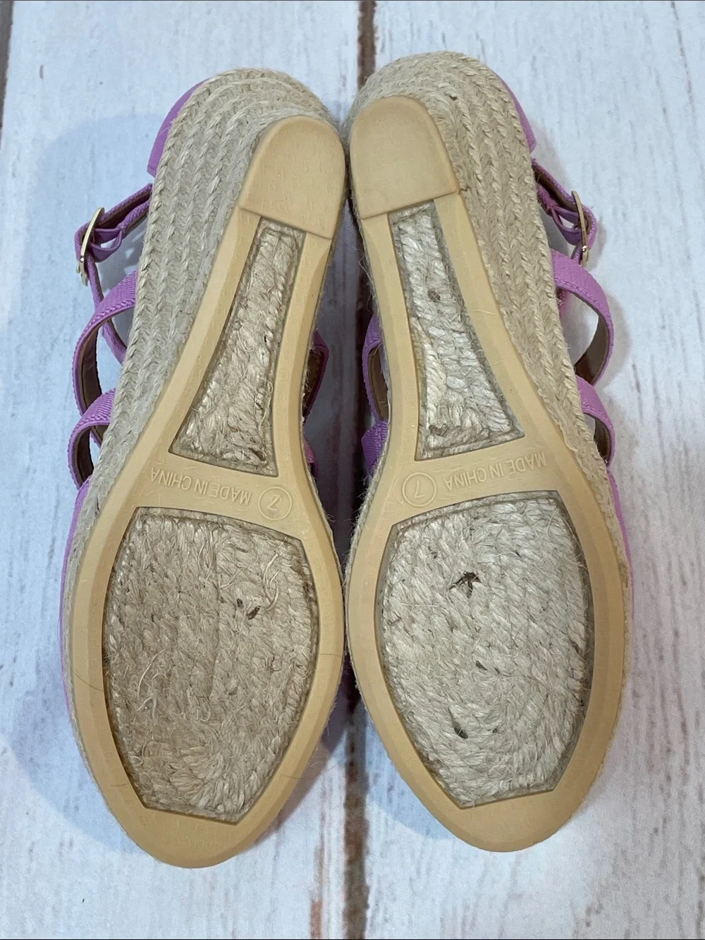 NWT Talbots Lilac Espadrille 7 Wedge Sandals Lyndsay Strappy Ankle Shoes NEW
